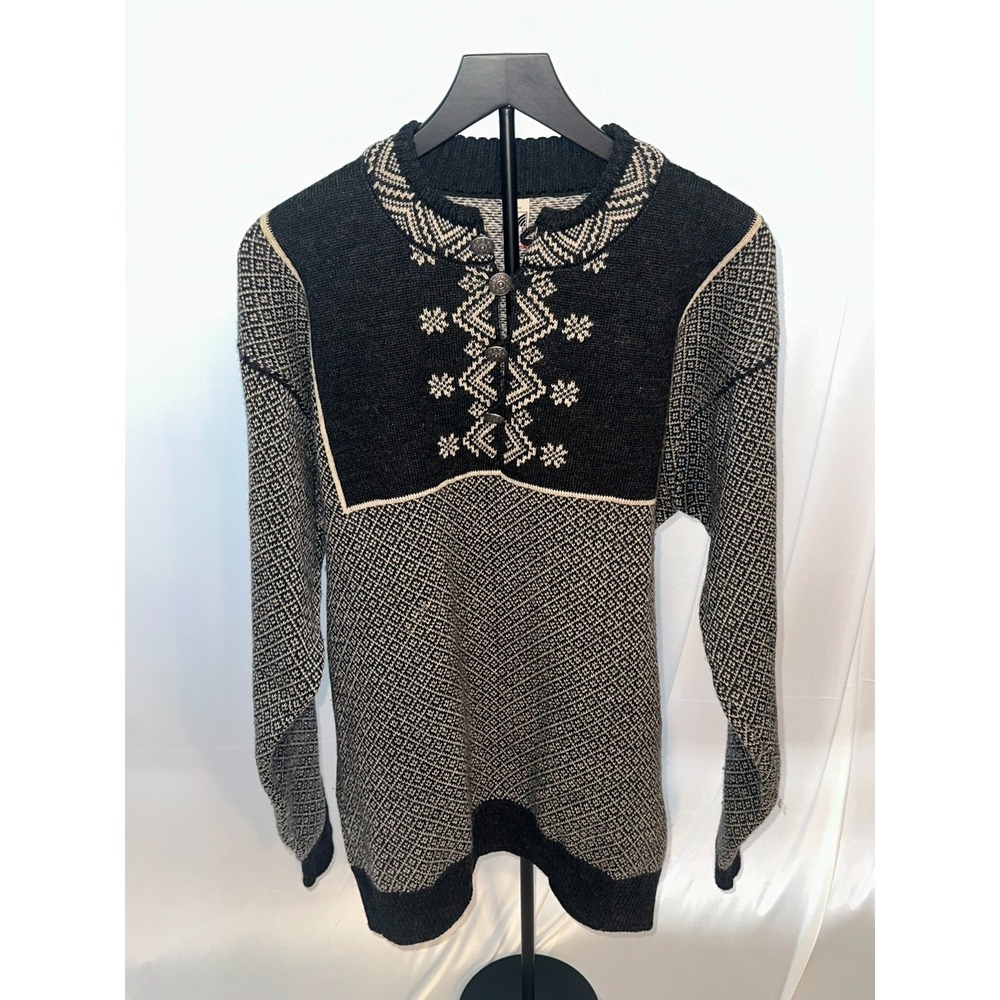 Dale of Norway 100% New Wool Quarter Button Men's Sweater XL